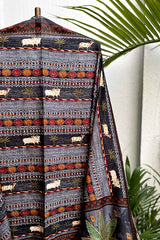 Black Bootidar Chanderi Suit Set