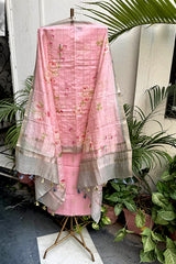 Candy Pink Bootidar Chanderi Suit Set
