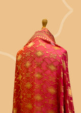 Ombre Pink Jaal Dupatta in Georgette