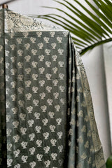 Olive Green Munga Cotton Suit Set