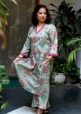 Printed Tissue Georgette Sharara Set