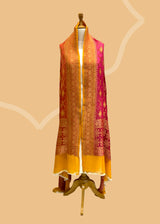 Ombre Pink Jaal Dupatta in Georgette