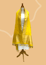 Yellow Bootidaar Katan Silk Dupatta