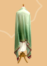Patina Satin Dupatta with Parrot Motifs