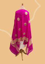 Rani Pink Anaarboota Katan Silk Dupatta
