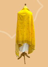 Yellow Bootidaar Katan Silk Dupatta