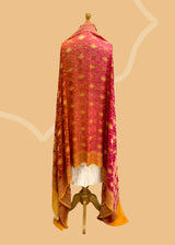 Ombre Pink Jaal Dupatta in Georgette