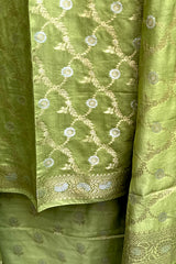 Parrot Green Munga Cotton Suit Set