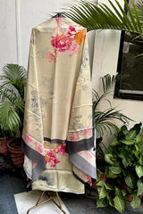 Vanilla Crape Silk Suit Set