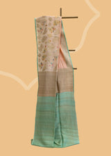 Light Silk Pastel Peach Saree