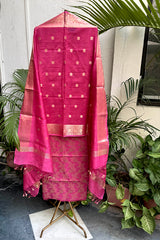 Rani Pink Munga Cotton Suit Set