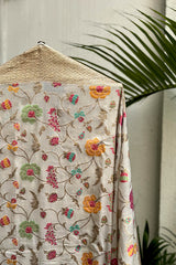 Natural Muga Silk Meenakari Kurta Set