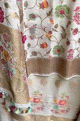 Natural Muga Silk Meenakari Kurta Set