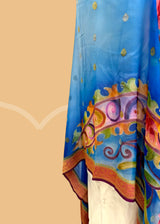 Shaded Blue Georgette Dupatta with Kangoora Motifs