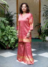 Rani Pink Brocade Silk Sharara Set