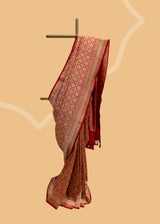 Red Brocade Jaal Saree