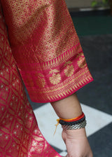 Rani Pink Brocade Silk Sharara Set
