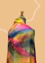 Jewel-Toned Handpainted Georgette Dupatta