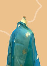 Emerald Aqua Organza Dupatta