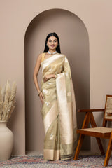 Sage Green Tissue Silk Saree