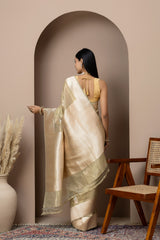 Sage Green Tissue Silk Saree