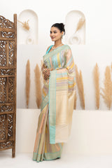 Ice cream Candy Soft Organza Saree