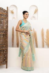 Ice cream Candy Soft Organza Saree