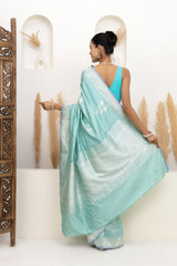 Sky Blue Ektaara Soft Silk Saree