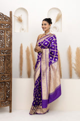 Purple Soft Katan Silk Saree
