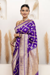 Purple Soft Katan Silk Saree