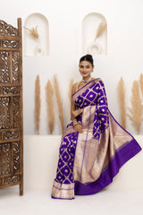 Purple Soft Katan Silk Saree