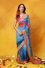 Call Me Bluebell Georgette Saree