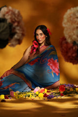 Call Me Bluebell Georgette Saree