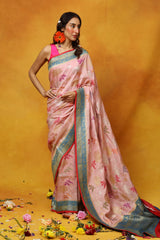Pick Me Peony Tussar Georgette Saree