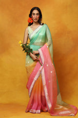 Over The Moonflower Organza Saree