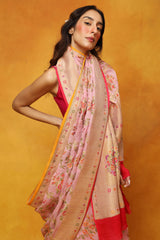 Kiss of Cherry Blossom Georgette Saree