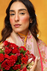 Kiss of Cherry Blossom Georgette Saree