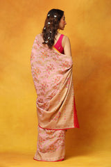 Kiss of Cherry Blossom Georgette Saree