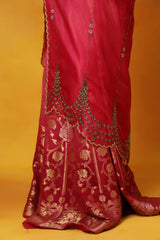 Dream In Dahlias Georgette Lehenga
