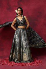 Pretty in Petunia Moonga Lehenga