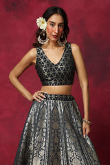 Pretty in Petunia Moonga Lehenga