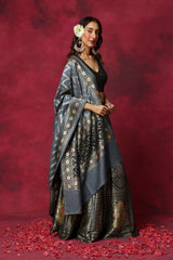 Pretty in Petunia Moonga Lehenga