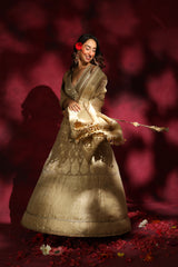 Mood for Marigold Tissue Lehenga