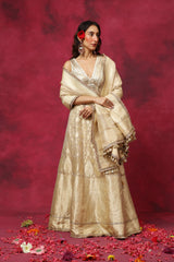 Mood for Marigold Tissue Lehenga