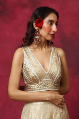 Mood for Marigold Tissue Lehenga