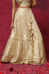Mood for Marigold Tissue Lehenga