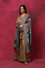 Pop of Poppy Tissue Dupatta