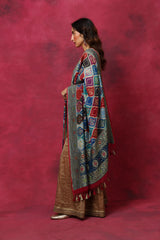 Pop of Poppy Tissue Dupatta