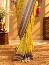 Jewel Tone Kadhwa Ektara Silk Saree