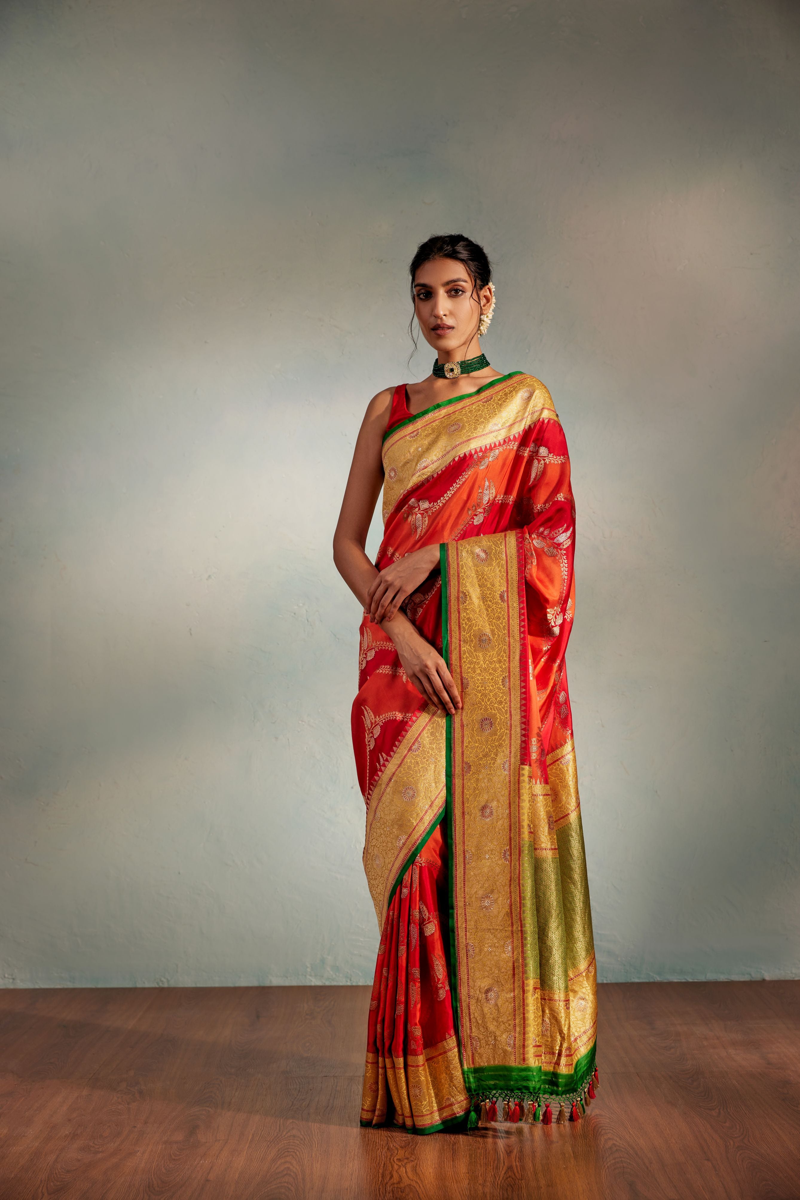 Festive Rangkaat Benarasi Silk Saree – Roliana